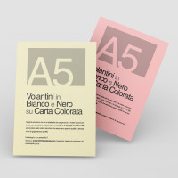 Volantini in Bianco e Nero su Carta Colorata A5 (min. 500 copie)